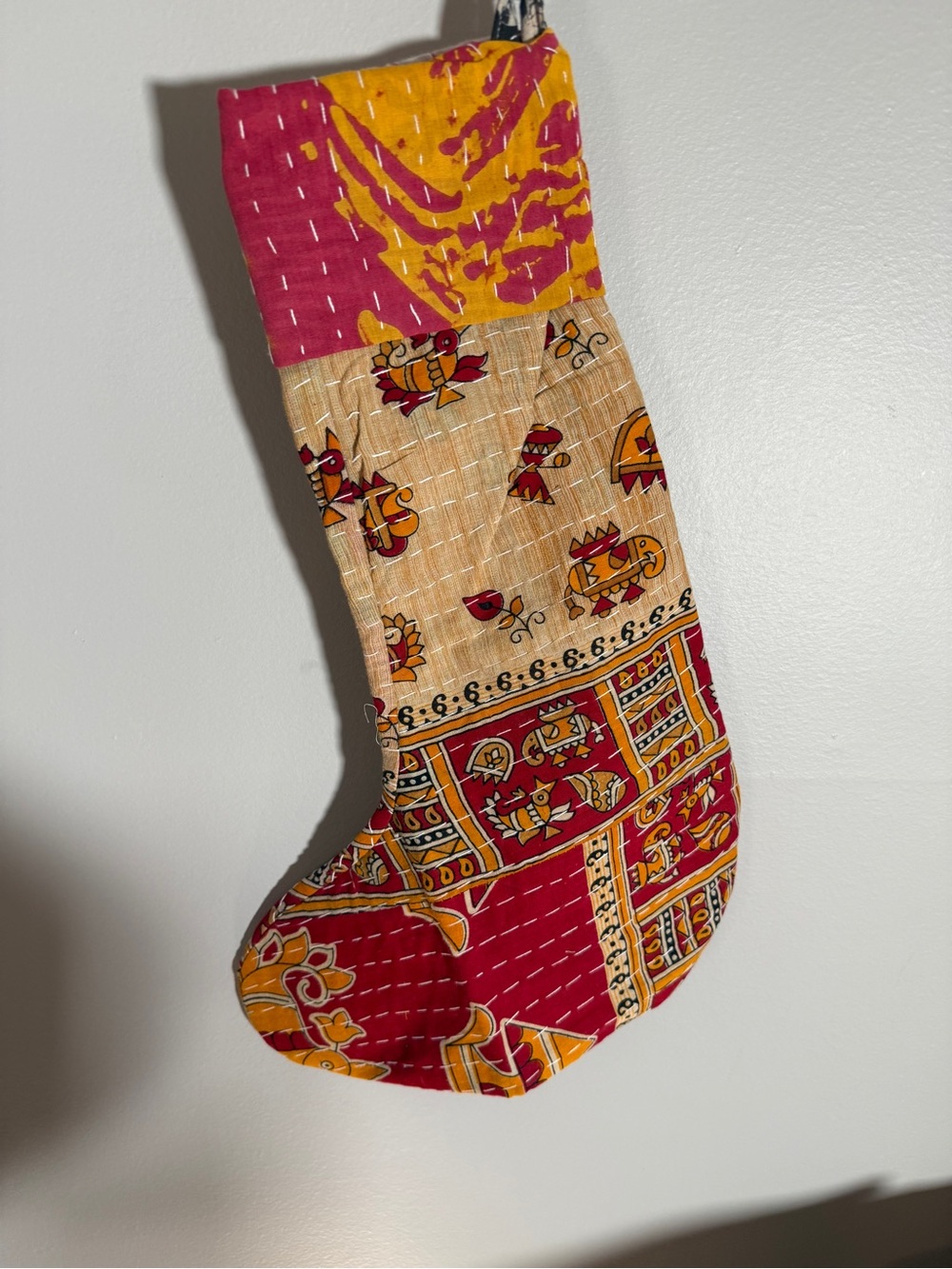Vintage Kantha Stocking-Made in India